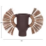 ΕΠΙΤΡΑΠΕΖΙΟ ΔΙΑΚΟΣΜΗΤΙΚΟ ΒΑΖΟ ALICA HM4668.07S ΣΟΚΟΛΑΤΙ ΤΕΡΑΚΟΤΑ & GRASS--55x19x34Υεκ - Image 2