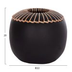 ΕΠΙΤΡΑΠΕΖΙΟ ΔΙΑΚΟΣΜΗΤΙΚΟ ΒΑΖΟ LENNOX HM4675.01L TΕΡΑΚΟΤΑ ΣΕ ΜΑΥΡΟ--Φ22x20Υεκ. - Image 2