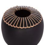 ΕΠΙΤΡΑΠΕΖΙΟ ΔΙΑΚΟΣΜΗΤΙΚΟ ΒΑΖΟ LENNOX HM4675.01L TΕΡΑΚΟΤΑ ΣΕ ΜΑΥΡΟ--Φ22x20Υεκ. - Image 4