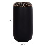 ΕΠΙΤΡΑΠΕΖΙΟ ΔΙΑΚΟΣΜΗΤΙΚΟ ΒΑΖΟ LENNOX HM4675.01S TΕΡΑΚΟΤΑ ΣΕ ΜΑΥΡΟ--Φ18x33Υεκ. - Image 2