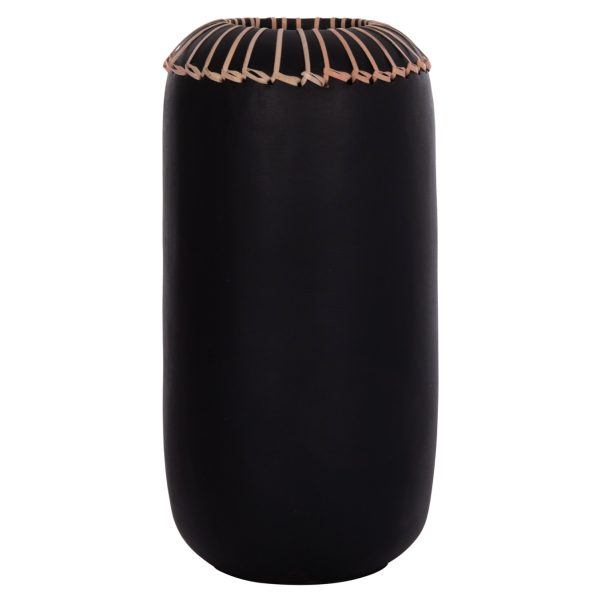 ΕΠΙΤΡΑΠΕΖΙΟ ΔΙΑΚΟΣΜΗΤΙΚΟ ΒΑΖΟ LENNOX HM4675.01S TΕΡΑΚΟΤΑ ΣΕ ΜΑΥΡΟ--Φ18x33Υεκ.