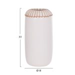 ΕΠΙΤΡΑΠΕΖΙΟ ΔΙΑΚΟΣΜΗΤΙΚΟ ΒΑΖΟ LENNOX HM4675.02S TΕΡΑΚΟΤΑ ΣΕ ΛΕΥΚΟ--Φ18x33Υεκ. - Image 2
