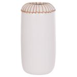 ΕΠΙΤΡΑΠΕΖΙΟ ΔΙΑΚΟΣΜΗΤΙΚΟ ΒΑΖΟ LENNOX HM4675.02S TΕΡΑΚΟΤΑ ΣΕ ΛΕΥΚΟ--Φ18x33Υεκ.