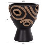 ΕΠΙΤΡΑΠΕΖΙΟ ΔΙΑΚΟΣΜΗΤΙΚΟ ΒΑΖΟ DEAN HM4678.01 ΤΕΡΑΚΟΤΑ ΣΕ ΜΑΥΡΟ--Φ25x28Υεκ. - Image 2