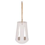 ΕΠΙΤΡΑΠΕΖΙΟ ΦΑΝΑΡΙ ERANTYL HM4696.02L ΛΕΥΚΟ FIBER CEMENT & ΧΕΡΟΥΛΙ RATTAN Φ17x27Yεκ. - Image 4