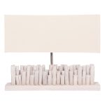 ΕΠΙΤΡΑΠΕΖΙΟ ΦΩΤΙΣΤΙΚΟ TWIGGY HM4426 DRIFTWOOD & ΚΑΠΕΛΟ ΣΕ ΛΕΥΚΟ 50,5x16,5x40Υεκ. - Image 3