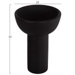ΕΠΙΤΡΑΠΕΖΙΟ ΚΕΡΑΜΙΚΟ ΔΙΑΚΟΣΜΗΤΙΚΟ ELENDIL HM4602.02 ΜΑΥΡΟ ΜΑΤ Φ23x32Υ εκ - Image 2