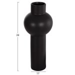 ΕΠΙΤΡΑΠΕΖΙΟ ΚΕΡΑΜΙΚΟ ΔΙΑΚΟΣΜΗΤΙΚΟ SCEPTER HM4604.02 ΜΑΥΡΟ ΜΑΤ Φ17x39Υεκ - Image 2