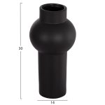 ΕΠΙΤΡΑΠΕΖΙΟ ΚΕΡΑΜΙΚΟ ΔΙΑΚΟΣΜΗΤΙΚΟ SCEPTER HM4605.02 ΜΑΥΡΟ ΜΑΤ Φ15x30Υ εκ. - Image 2