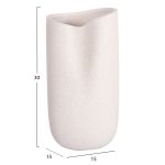 ΕΠΙΤΡΑΠΕΖΙΟ ΚΕΡΑΜΙΚΟ ΔΙΑΚΟΣΜΗΤΙΚΟ GLAΖΕ HM4607.01 ΥΠΟΛΕΥΚΟ ΚΡΥΣΤΑΛΛΙΚΟ 15x15x30Υεκ - Image 2