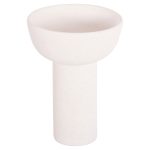 ΕΠΙΤΡΑΠΕΖΙΟ ΚΕΡΑΜΙΚΟ ΔΙΑΚΟΣΜΗΤΙΚΟ ELENDIL HM4602.01 ΥΠΟΛΕΥΚΟ ΚΡΥΣΤΑΛΛΙΚΟ Φ23x32Υ εκ.