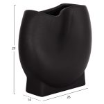 ΕΠΙΤΡΑΠΕΖΙΟ ΚΕΡΑΜΙΚΟ ΔΙΑΚΟΣΜΗΤΙΚΟ GLAΖΕ HM4610.02 ΜΑΥΡΟ ΜΑΤ 26x14x25Υεκ - Image 2