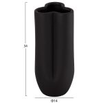 ΕΠΙΤΡΑΠΕΖΙΟ ΚΕΡΑΜΙΚΟ ΔΙΑΚΟΣΜΗΤΙΚΟ GLAΖΕ HM4611.02 ΜΑΥΡΟ ΜΑΤ Φ14x34Υ εκ. - Image 2