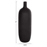 ΕΠΙΤΡΑΠΕΖΙΟ ΚΕΡΑΜΙΚΟ ΔΙΑΚΟΣΜΗΤΙΚΟ GALAD HM4623.02 ΜΑΥΡΟ ΜΑΤ Φ18x57Υεκ - Image 2