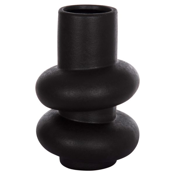 ΕΠΙΤΡΑΠΕΖΙΟ ΚΕΡΑΜΙΚΟ ΔΙΑΚΟΣΜΗΤΙΚΟ ROOK HM4627.02 ΜΑΥΡΟ ΜΑΤ Φ16x25,5Υεκ
