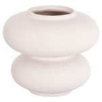 ΕΠΙΤΡΑΠΕΖΙΟ ΚΕΡΑΜΙΚΟ ΔΙΑΚΟΣΜΗΤΙΚΟ ROOK HM4629.01 ΥΠΟΛΕΥΚΟ ΚΡΥΣΤΑΛΛΙΚΟ Φ18x17Υεκ