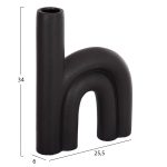 ΕΠΙΤΡΑΠΕΖΙΟ ΚΕΡΑΜΙΚΟ ΔΙΑΚΟΣΜΗΤΙΚΟ ARCON HM4638.02 ΜΑΥΡΟ ΜΑΤ 25,5x6x34Υεκ - Image 2