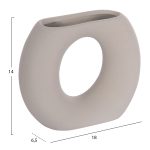 ΕΠΙΤΡΑΠΕΖΙΟ ΚΕΡΑΜΙΚΟ ΔΙΑΚΟΣΜΗΤΙΚΟ ELLIPTO HM4646.03 ΓΚΡΙ ΜΑΤ 18x6,5x14Υεκ - Image 2