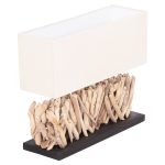 ΕΠΙΤΡΑΠΕΖΙΟ ΟΡΘΟΓΩΝΙΟ ΦΩΤΙΣΤΙΚΟ TWIGGY HM4434 DRIFTWOOD & ΛΕΥΚΟ ΚΑΠΕΛΟ 56x16.5x43Υεκ. - Image 5