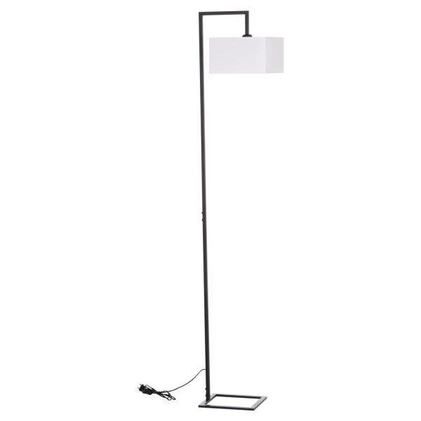 ΦΩΤΙΣΤΙΚΟ ΔΑΠΕΔΟΥ BRANS HM7532.11 ΜΕΤΑΛΛΟ ΜΑΥΡΟ--PVC ΛΕΥΚΟ ΚΑΠΕΛΟ 25x33x170Υεκ.