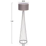 ΦΩΤΙΣΤΙΚΟ ΔΑΠΕΔΟΥ HUE HM7581.11 ΜΕΤΑΛΛΙΚΟ ΓΚΡΙ Φ38x144Υεκ. - Image 2