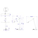 ΦΩΤΙΣΤΙΚΟ ΓΡΑΦΕΙΟΥ LED BLAIN PRO HM4446.07 ΓΚΡΙ ΒΑΣΗ ABS-ΓΚΡΙ ΑΛΟΥΜΙΝΙΟ 57,5x53Υεκ. - Image 2