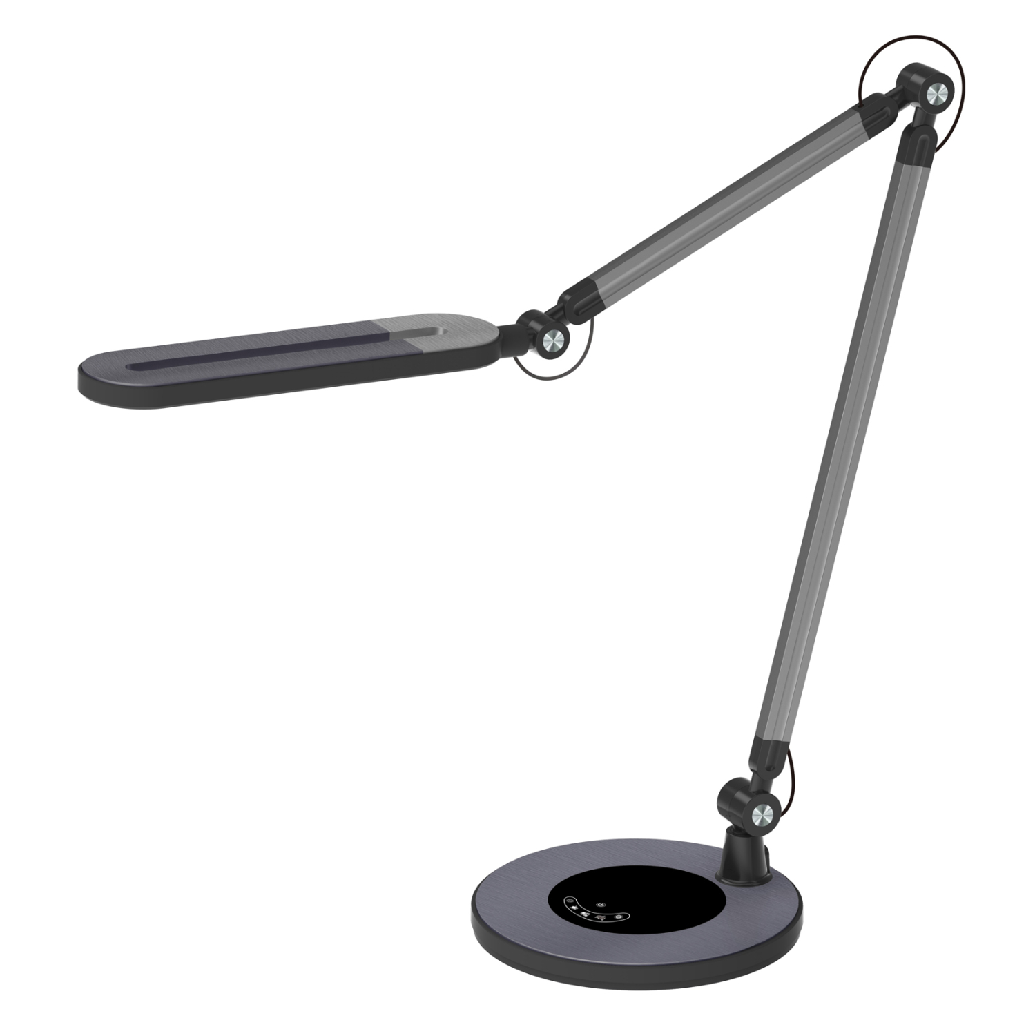 fotistiko-grafeioy-led-fb9446202-mayro-g ΦΩΤΙΣΤΙΚΟ ΓΡΑΦΕΙΟΥ LED BLAIN PRO HM4462.02 ΜΑΥΡΟ-ΓΚΡΙ ABS 57,4x51,1Υεκ. - Image 1
