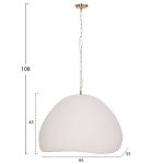 ΦΩΤΙΣΤΙΚΟ ΟΡΟΦΗΣ ΚΡΕΜΑΣΤΟ JAYLEN HM4703.02L FIBER CEMENT ΛΕΥΚΟ 65x55x45Υεκ. - Image 2