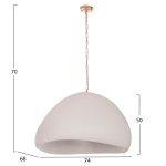 ΦΩΤΙΣΤΙΚΟ ΟΡΟΦΗΣ ΚΡΕΜΑΣΤΟ JAYLEN HM4703.02XL FIBER CEMENT ΛΕΥΚΟ 74x68x50-70Υεκ. - Image 2