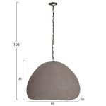 ΦΩΤΙΣΤΙΚΟ ΟΡΟΦΗΣ ΚΡΕΜΑΣΤΟ JAYLEN HM4703.03L FIBER CEMENT ΓΚΡΙ 65x55x45Υεκ. - Image 2