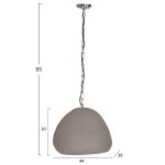 ΦΩΤΙΣΤΙΚΟ ΟΡΟΦΗΣ ΚΡΕΜΑΣΤΟ JAYLEN HM4703.03S FIBER CEMENT ΓΚΡΙ 44x39x30Υεκ. - Image 2