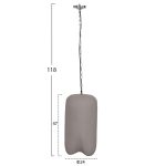 ΦΩΤΙΣΤΙΚΟ ΟΡΟΦΗΣ ΚΡΕΜΑΣΤΟ LOGKY HM4704.03S--FIBER CEMENT ΓΚΡΙ Φ24x47Υεκ - Image 2