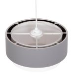 ΦΩΤΙΣΤΙΚΟ ΟΡΟΦΗΣ ΚΥΛΙΝΔΡΙΚΟ KRIKS HM4706.01 PVC ΣΕ ΛΕΥΚΟ-ΓΚΡΙ Φ30x70Υεκ. - Image 4