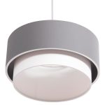 ΦΩΤΙΣΤΙΚΟ ΟΡΟΦΗΣ ΚΥΛΙΝΔΡΙΚΟ KRIKS HM4706.01 PVC ΣΕ ΛΕΥΚΟ-ΓΚΡΙ Φ30x70Υεκ. - Image 5