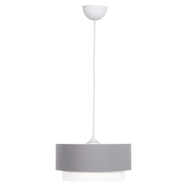 ΦΩΤΙΣΤΙΚΟ ΟΡΟΦΗΣ ΚΥΛΙΝΔΡΙΚΟ KRIKS HM4706.01 PVC ΣΕ ΛΕΥΚΟ-ΓΚΡΙ Φ30x70Υεκ.