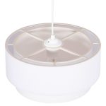 ΦΩΤΙΣΤΙΚΟ ΟΡΟΦΗΣ ΚΥΛΙΝΔΡΙΚΟ KRIKS HM4707.01 PVC ΣΕ ΛΕΥΚΟ Φ30x70Υεκ. - Image 4