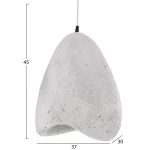 ΦΩΤΙΣΤΙΚΟ ΟΡΟΦΗΣ ΜΕ ΟΨΗ ΠΕΤΡΑΣ STONER (S) HM4417.02 ΛΕΥΚΟ 37x30x45Υεκ. - Image 2