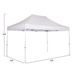 GAZEBO ΕΠΑΓΓΕΛΜΑΤΙΚΟ ΒΑΡΕΩΣ ΤΥΠΟΥ CRESSEN HM6306 ΠΤΥΣΣΟΜΕΝΟ ΑΛΟΥΜΙΝΙΟΥ 3x4,5x3,4Y - Image 5