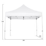 GAZEBO ΕΠΑΓΓΕΛΜΑΤΙΚΟ ΒΑΡΕΩΣ ΤΥΠΟΥ CRESSEN HM6305 ΠΤΥΣΣΟΜΕΝΟ ΑΛΟΥΜΙΝΙΟΥ 3x3x3,4Y - Image 2