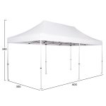 GAZEBO ΕΠΑΓΓΕΛΜΑΤΙΚΟ ΒΑΡΕΩΣ ΤΥΠΟΥ CRESSEN HM6307 ΠΤΥΣΣΟΜΕΝΟ ΑΛΟΥΜΙΝΙΟΥ 3x6x3,4Y - Image 2