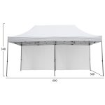 GAZEBO ΕΠΑΓΓΕΛΜΑΤΙΚΟ ΒΑΡΕΩΣ ΤΥΠΟΥ CRESSEN HM21099 ΠΤΥΣΣΟΜΕΝΟ ΑΛΟΥΜΙΝΙΟΥ 3x6x3,4Yμ - Image 2