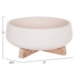 ΓΛΑΣΤΡΑ ΕΣ.ΧΩΡΟΥ FRELLO HM4674.02M ΛΕΥΚΟ FIBER CEMENT--TEAK ΒΑΣΗ 27x26,5x12Υεκ. - Image 2
