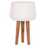 ΓΛΑΣΤΡΑ ΕΣΩΤ.ΧΩΡΟΥ QUAN HM4680.02L FIBER CEMENT ΛΕΥΚΟ--ΒΑΣΗ TEAK Φ38x62Υεκ - Image 3