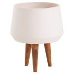 ΓΛΑΣΤΡΑ ΕΣΩΤ.ΧΩΡΟΥ QUAN HM4680.02M FIBER CEMENT ΛΕΥΚΟ--ΒΑΣΗ TEAK Φ35x50Υεκ