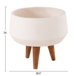 ΓΛΑΣΤΡΑ ΕΣΩΤ.ΧΩΡΟΥ QUAN HM4680.02S FIBER CEMENT ΛΕΥΚΟ--ΒΑΣΗ TEAK Φ37x36Υεκ - Image 2