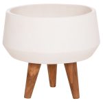ΓΛΑΣΤΡΑ ΕΣΩΤ.ΧΩΡΟΥ QUAN HM4680.02S FIBER CEMENT ΛΕΥΚΟ--ΒΑΣΗ TEAK Φ37x36Υεκ - Image 3
