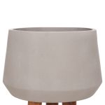 ΓΛΑΣΤΡΑ ΕΣΩΤ.ΧΩΡΟΥ QUAN HM4680.03L FIBER CEMENT ΓΚΡΙ--ΒΑΣΗ TEAK Φ38x62Υεκ - Image 5