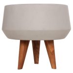 ΓΛΑΣΤΡΑ ΕΣΩΤ.ΧΩΡΟΥ QUAN HM4680.03S FIBER CEMENT ΓΚΡΙ--ΒΑΣΗ TEAK Φ37x36Υεκ - Image 3
