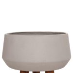 ΓΛΑΣΤΡΑ ΕΣΩΤ.ΧΩΡΟΥ QUAN HM4680.03S FIBER CEMENT ΓΚΡΙ--ΒΑΣΗ TEAK Φ37x36Υεκ - Image 4