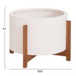 ΓΛΑΣΤΡΑ ΕΣΩΤ.ΧΩΡΟΥ HOFF HM4682.02L FIBER CEMENT ΛΕΥΚΟ-TEAK ΒΑΣΗ Φ50x35Υεκ - Image 2